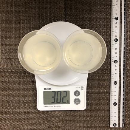 ゼリーカップ2杯分のサイダーゼリー