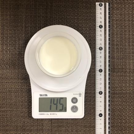 ゼリーカップ1杯分の牛乳ゼリー