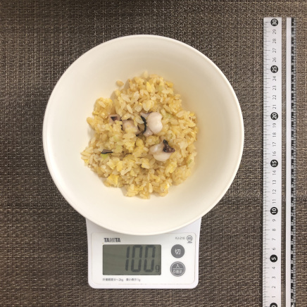 中皿100g分のタコチャーハン100g