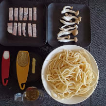 柚子こしょうパスタの材料
