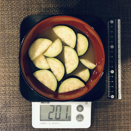 なすの味噌汁1杯 201g