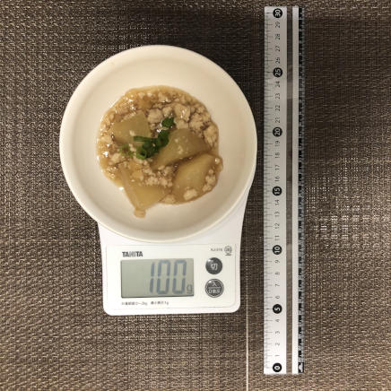 100gの大根のそぼろあんかけ