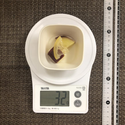 おつまみ皿1皿分のさつまいものレモン煮