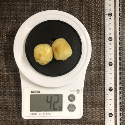 2個分のさつまいも団子