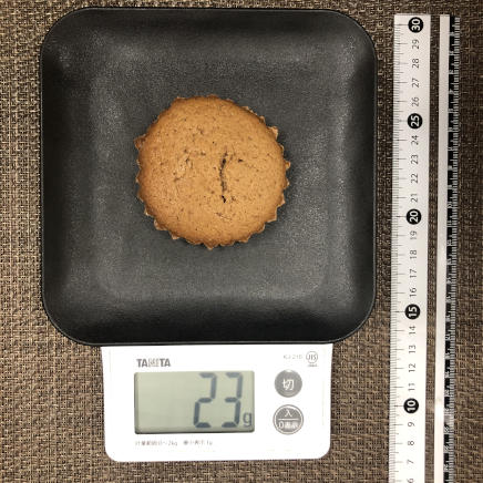 1個分のチョコマドレーヌ