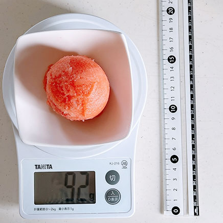 アイスクリームスクープですくった1個分