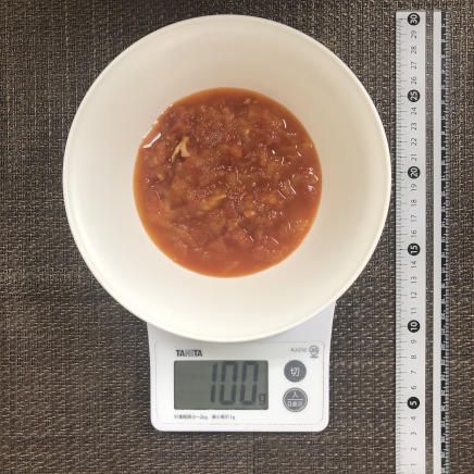100g分のトマトスープ