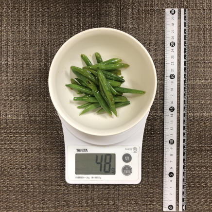 小皿1皿分のいんげんのナムル