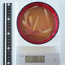 みょうが味噌汁