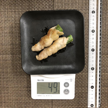 2本分のオクラの肉巻き