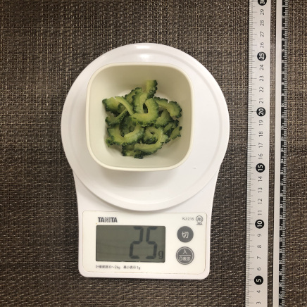 おつまみ皿1杯分のゴーヤの酢の物