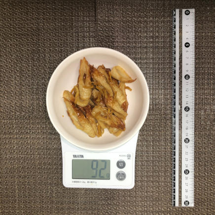 小皿1皿ちくわ3本分のちくわの甘辛煮