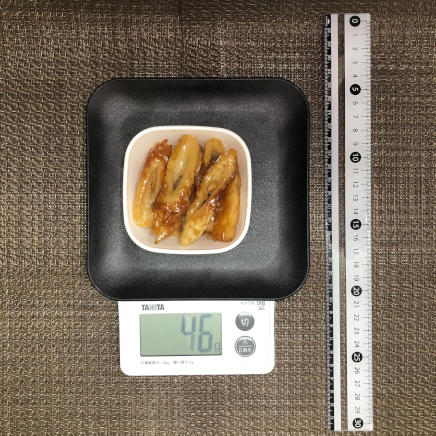 小鉢1杯ちくわ1本分の46gのちくわの甘辛煮