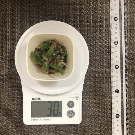 豆皿1皿分のピーマンのおひたし