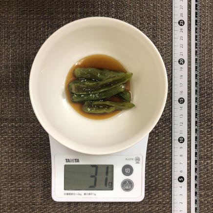 4本分・1人前のししとうの煮浸し