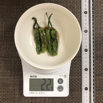 4本分・1人前のししとうの甘辛炒め