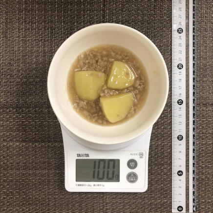 100g分のじゃがいものそぼろ煮