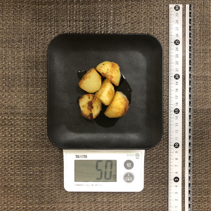 ジャガイモ1個分・1人前のじゃがいもの味噌炒め