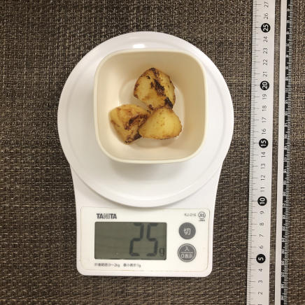 おつまみ皿1皿分のじゃがいもの味噌炒め