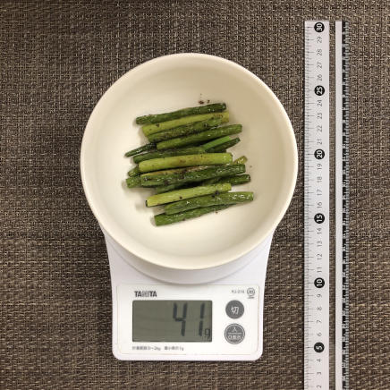 小皿1皿分のにんにくの芽の炒め物