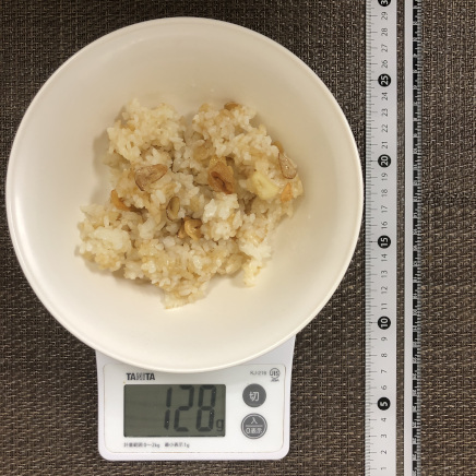 中皿約1/2人前のガーリックバターライス