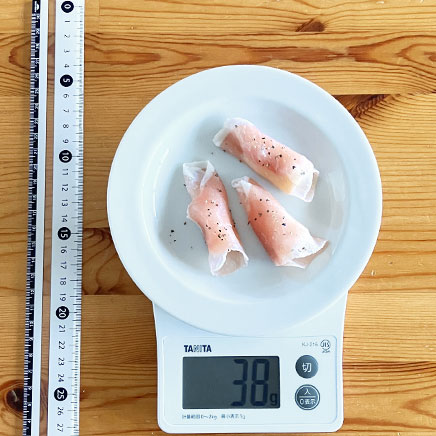 生ハムカマンベール3個分