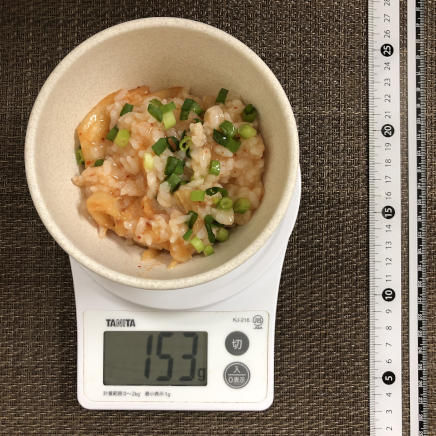1/2人前のキムチ粥