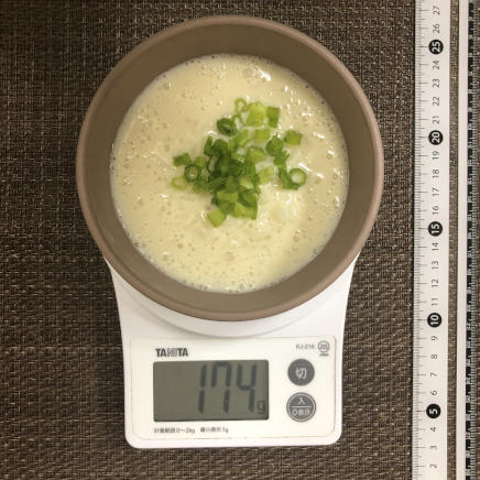 茶碗1杯・1人前の豆乳粥