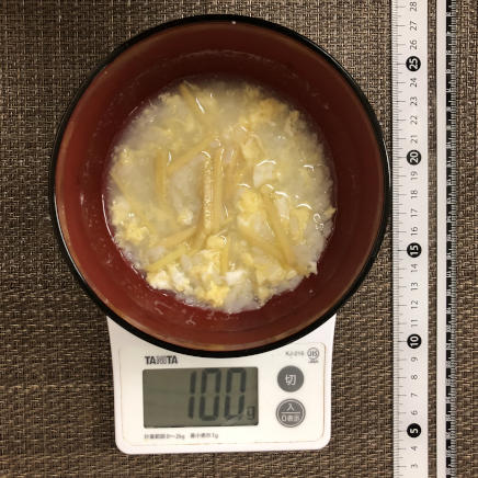100g分の卵生姜粥