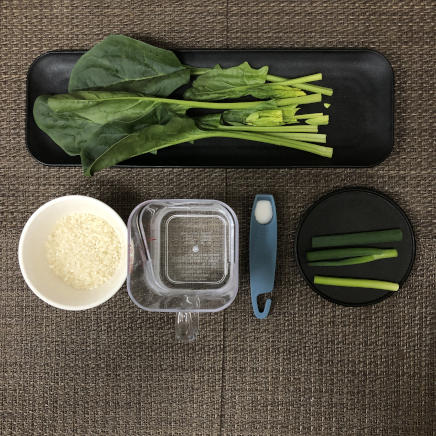 茶碗1杯分のほうれん草粥