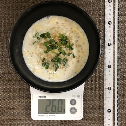 丼1杯分の牛乳雑炊