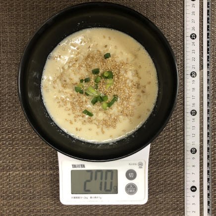 丼1杯・1人前の豆乳雑炊