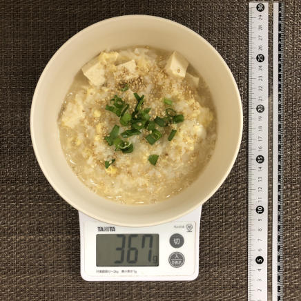 丼1杯分・1人前の豆腐雑炊