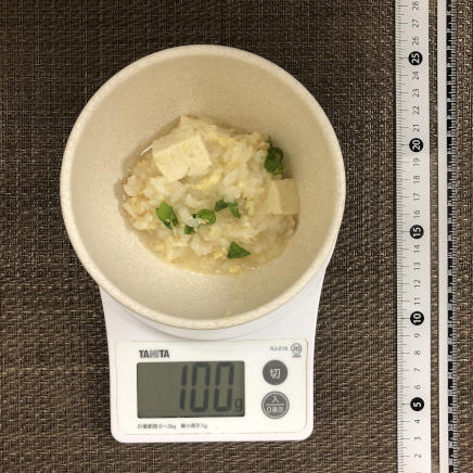 100g分の豆腐雑炊
