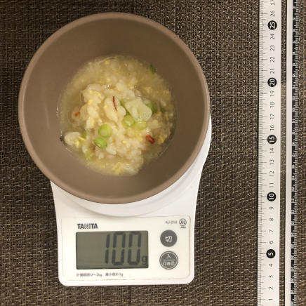 100g分のにんにく雑炊