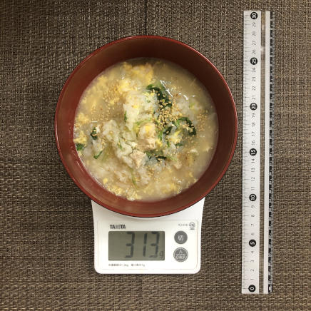 丼1杯・1人前の鶏雑炊