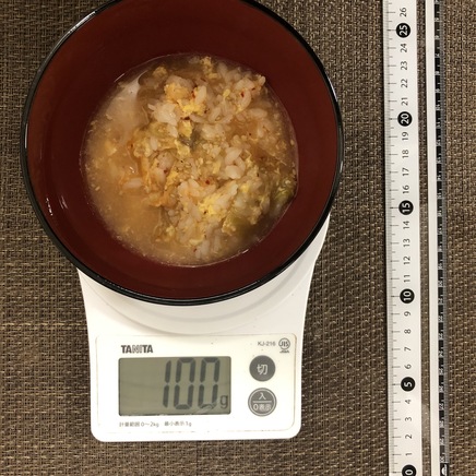 100g分のキムチ雑炊