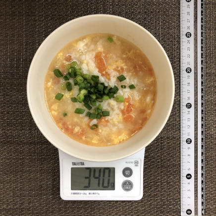 丼1杯・1人前のトマト雑炊