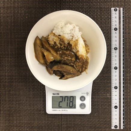 中皿1皿・半人前のなすとひき肉のカレー