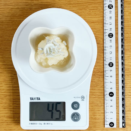 小鉢1個分のしらす大根