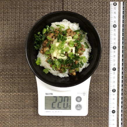 茶碗1杯・1人前の納豆チーズご飯