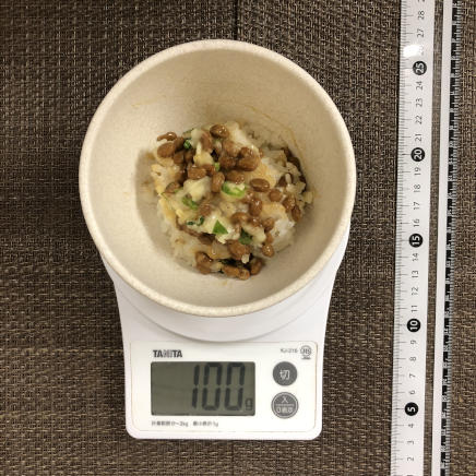 100g分の納豆チーズご飯