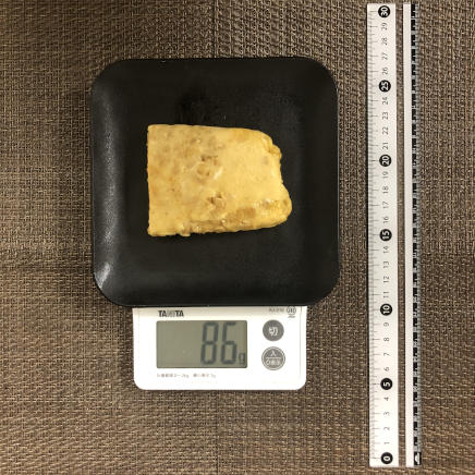 1/2人前の納豆入り卵焼き