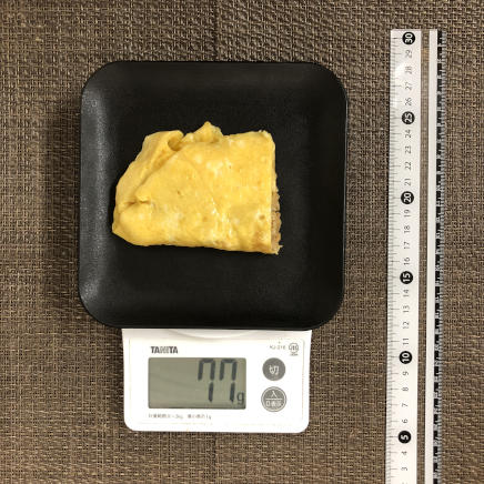 1/2人前の納豆オムレツ