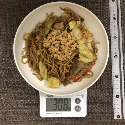 大皿1皿・1人前の納豆焼きそば