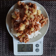 納豆たくあんご飯 4