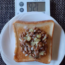 納豆たくあんトースト 3