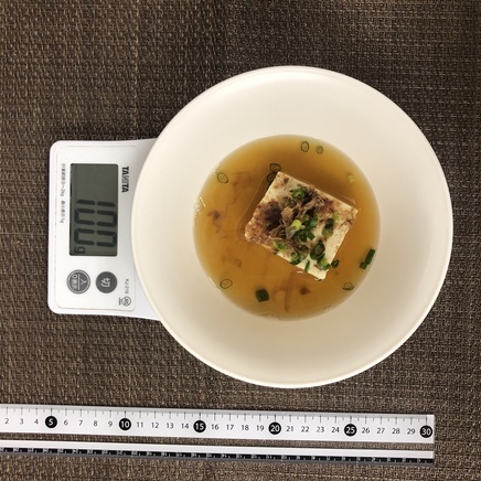 100g分の湯豆腐