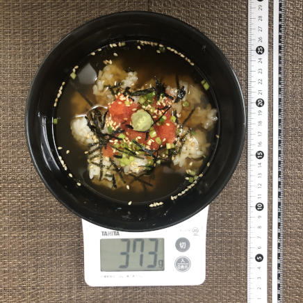 茶碗1杯・1人前のたらこ茶漬け