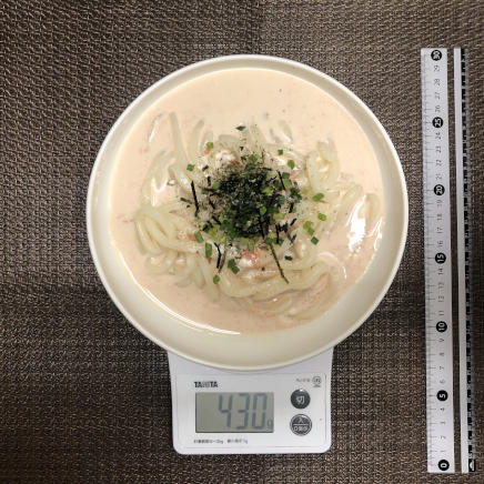 大皿1杯・1人前のたらこクリームうどん